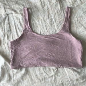 purple crop top